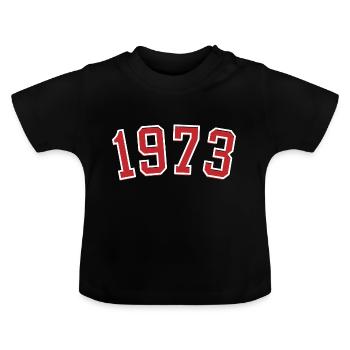 Année de naissance sport 1973 - T-shirt bio col rond Bébé - noir - Devant