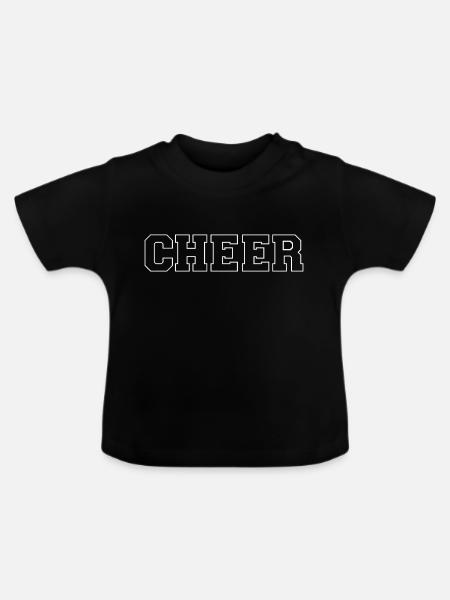 CHEER - Baby Bio-T-Shirt mit Rundhals - Schwarz