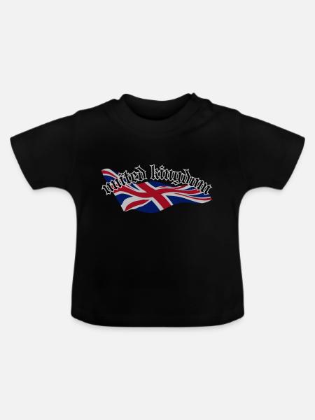 United kingdom - Baby Bio-T-Shirt mit Rundhals - Schwarz