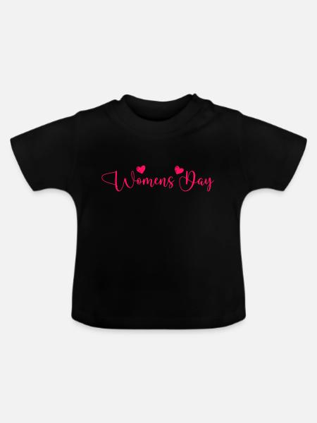 womens day - Baby Bio-T-Shirt mit Rundhals - Schwarz