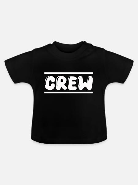 crew - Baby Bio-T-Shirt mit Rundhals - Schwarz