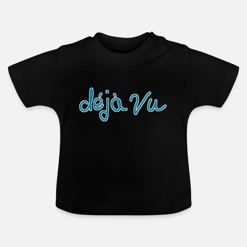Écriture manuscrite déjà vue - T-shirt bio col rond Bébé - noir