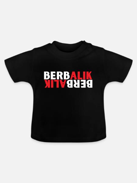 INDONET Berbalik - Baby Bio-T-Shirt mit Rundhals - Schwarz