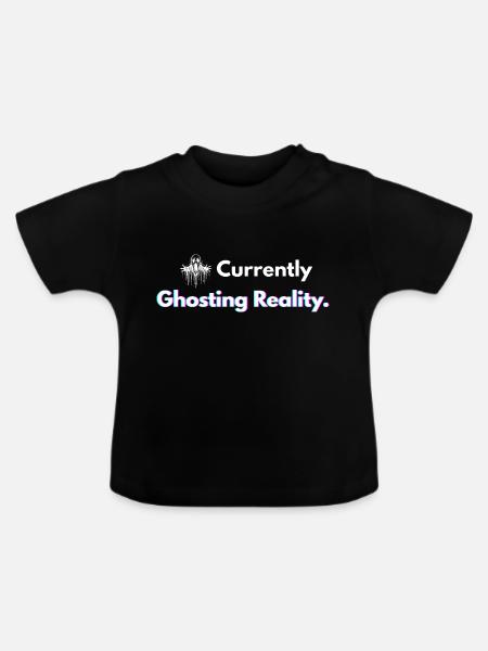 Aktuell Ghosting Reality Shirt - Baby Bio-T-Shirt mit Rundhals - Schwarz