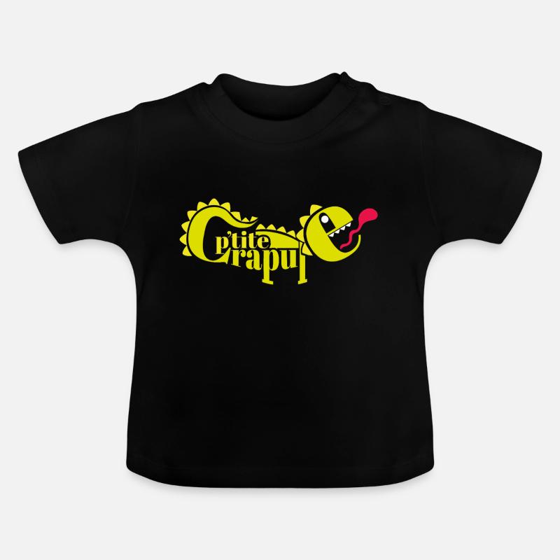 P'TITE CRAPULE - T-shirt bio col rond Bébé - noir