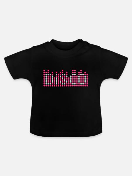 disco 2c equalizer DE - Baby Bio-T-Shirt mit Rundhals - Schwarz