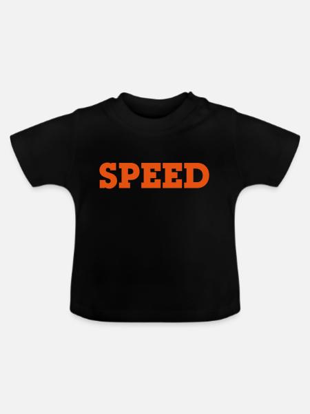 speed - Baby Bio-T-Shirt mit Rundhals - Schwarz
