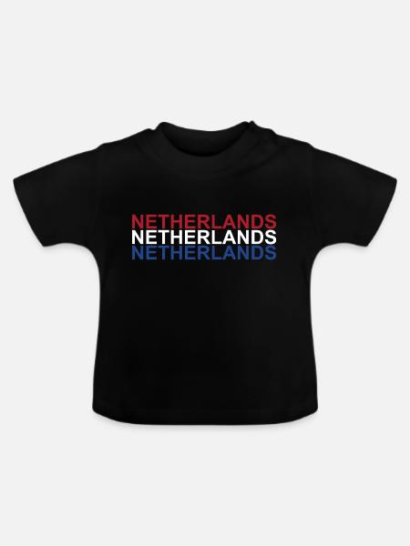 Holland - Baby Bio-T-Shirt mit Rundhals - Schwarz