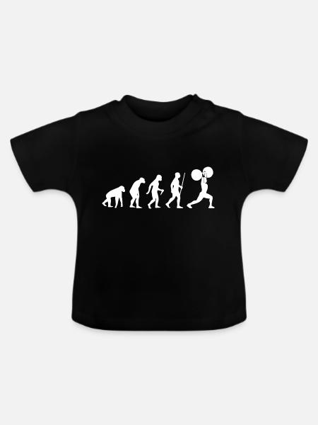 Weightlifting - Baby Bio-T-Shirt mit Rundhals - Schwarz