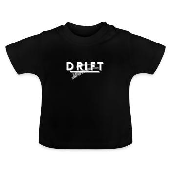 Drift. car drift gift - Baby Organic T-Shirt with Round Neck - black - Front