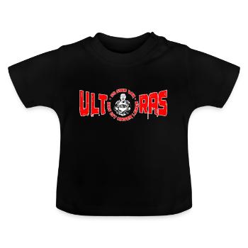 Ultras Motiv So sind wir das ist unser Leben rot - Baby Bio-T-Shirt mit Rundhals - Schwarz - Vorne