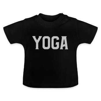 yoga - T-shirt bio col rond Bébé - noir - Devant