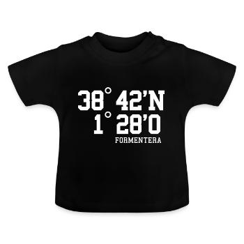 Formentera Îles Baléares Holiday Island Cadeau - T-shirt bio col rond Bébé - noir - Devant