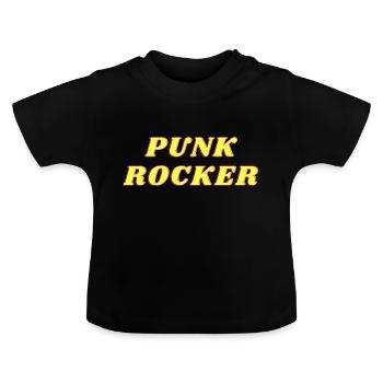 Punk Rocker - Rock Musiker - Baby Bio-T-Shirt mit Rundhals - Schwarz - Vorne