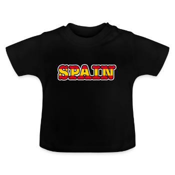 Espagne Flag Jersey Football Flag Football Sport - T-shirt bio col rond Bébé - noir - Devant