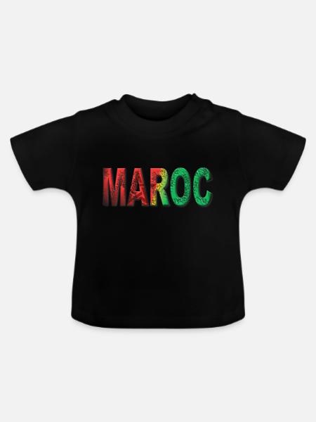MAROC - Baby Bio-T-Shirt mit Rundhals - Schwarz