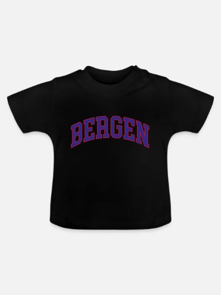 Bergen - Baby Bio-T-Shirt mit Rundhals - Schwarz