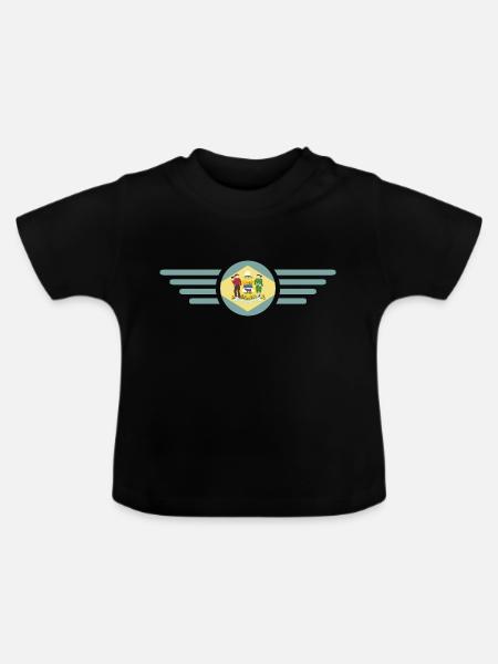 Delaware - Baby Bio-T-Shirt mit Rundhals - Schwarz