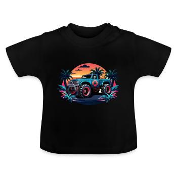 OFF ROAD - Baby Bio-T-Shirt mit Rundhals - Schwarz - Vorne