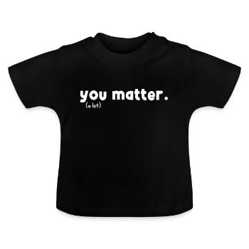 Vous comptez gentillesse - T-shirt bio col rond Bébé - noir - Devant