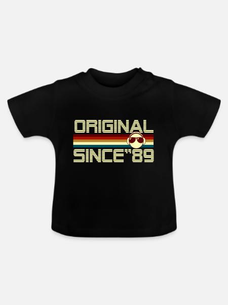Seit 89 - Baby Bio-T-Shirt mit Rundhals - Schwarz