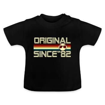 Seit 82 - Baby Bio-T-Shirt mit Rundhals - Schwarz - Vorne