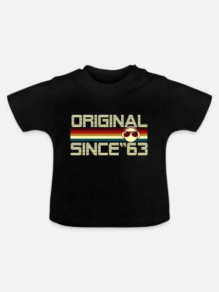 Seit 63 - Baby Bio-T-Shirt mit Rundhals - Schwarz