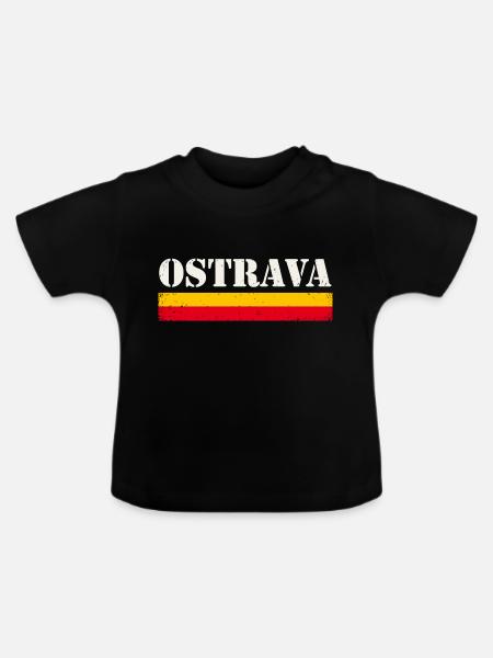 Ostrava - Baby Bio-T-Shirt mit Rundhals - Schwarz