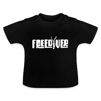 Freediver Scubadiving - Baby Bio-T-Shirt mit Rundhals - Schwarz - Vorne
