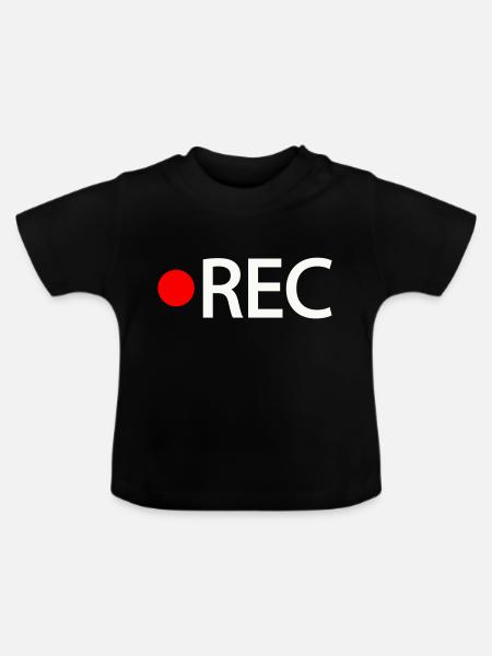 rec - Baby Bio-T-Shirt mit Rundhals - Schwarz