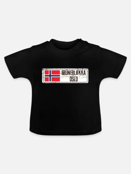 Grunerlokka Oslo - Baby Bio-T-Shirt mit Rundhals - Schwarz