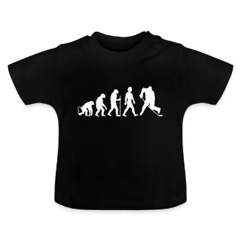 Évolution du hockey - T-shirt bio col rond Bébé - noir - Devant