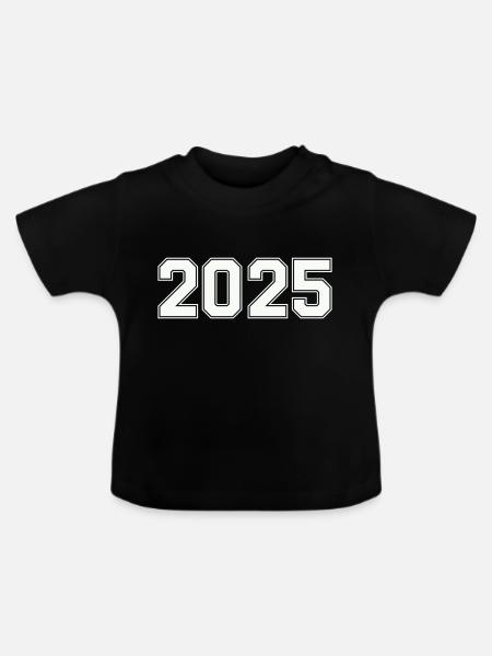 2025 - Baby Bio-T-Shirt mit Rundhals - Schwarz