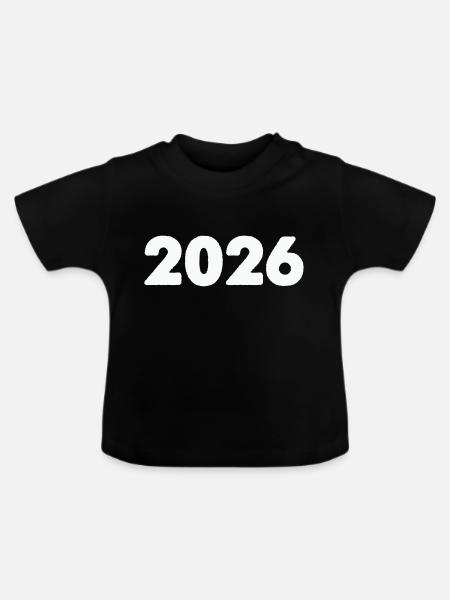 2026 - Baby Bio-T-Shirt mit Rundhals - Schwarz