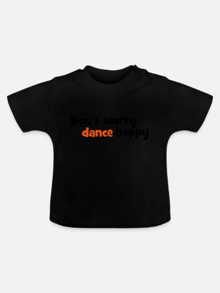tanzen - Baby Bio-T-Shirt mit Rundhals - Schwarz