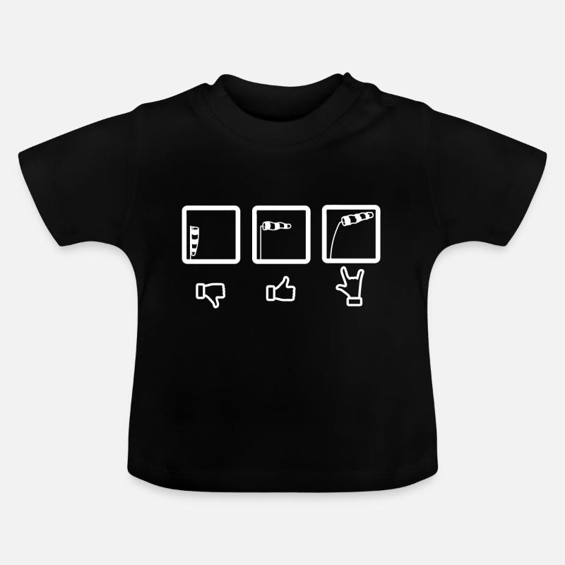 surfeur - T-shirt bio col rond Bébé - noir