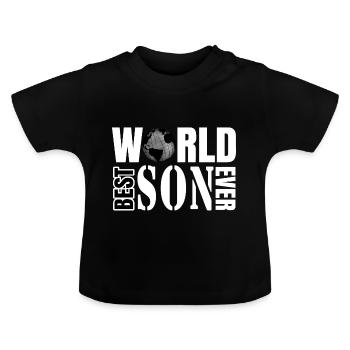 Meilleur fils du monde, fils - T-shirt bio col rond Bébé - noir - Devant