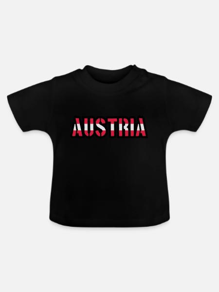Austria Design - Baby Bio-T-Shirt mit Rundhals - Schwarz