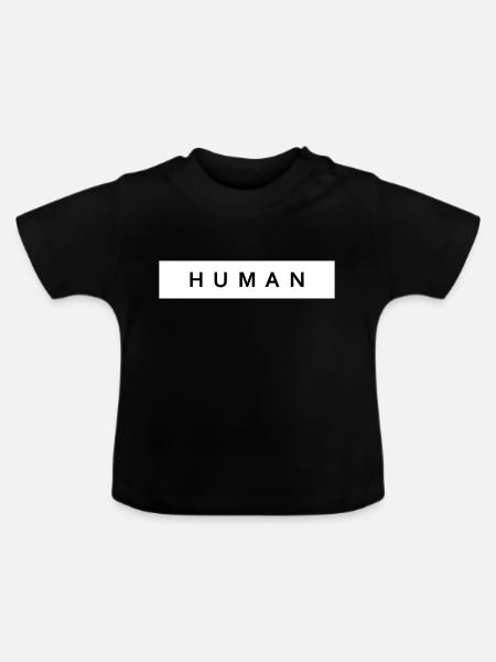 HUMAN - Baby Bio-T-Shirt mit Rundhals - Schwarz