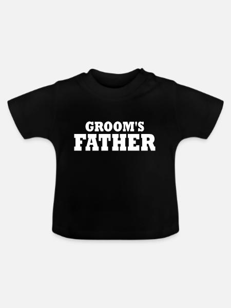 Grooms father - Baby Bio-T-Shirt mit Rundhals - Schwarz