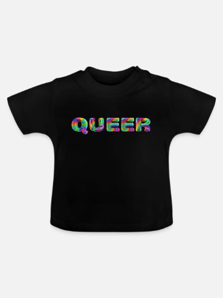 Queer - Baby Bio-T-Shirt mit Rundhals - Schwarz