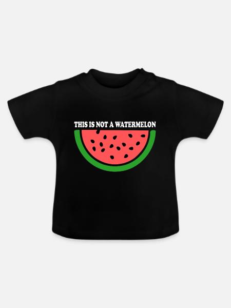 THIS IS NOT A WATERMELON - Baby Bio-T-Shirt mit Rundhals - Schwarz