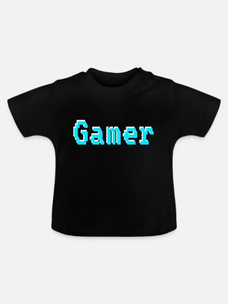 Gamer - Baby Bio-T-Shirt mit Rundhals - Schwarz