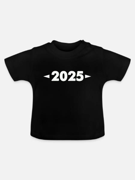 2025 - Baby Bio-T-Shirt mit Rundhals - Schwarz