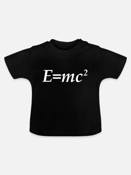 E=mc2 - Baby Bio-T-Shirt mit Rundhals - Schwarz