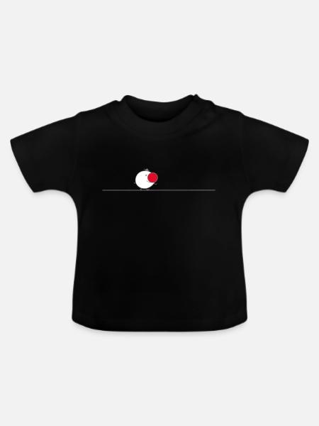 Lustiger Clown Strichmännchen (b) - Baby Bio-T-Shirt mit Rundhals - Schwarz