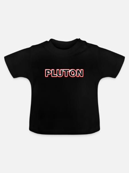 PLUTON - Baby Bio-T-Shirt mit Rundhals - Schwarz