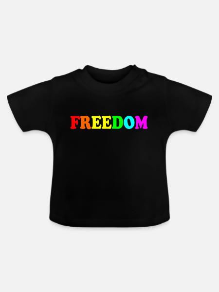 Freedom - Baby Bio-T-Shirt mit Rundhals - Schwarz