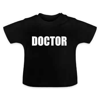 Doctor - Baby Organic T-Shirt with Round Neck - black - Front