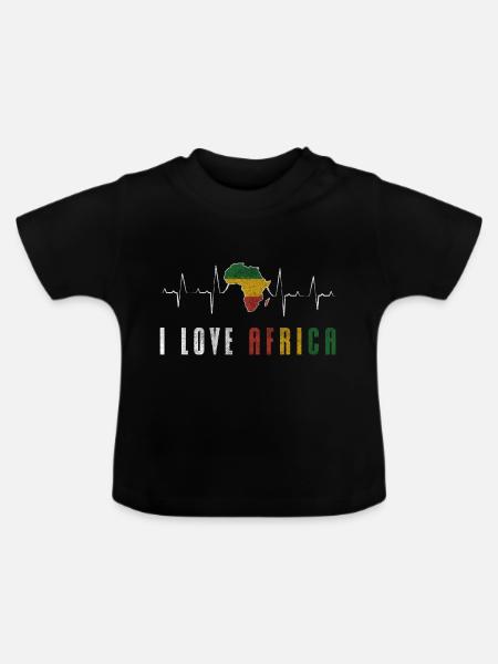 Afrika Naturschutz - Baby Bio-T-Shirt mit Rundhals - Schwarz